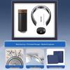 Premium Black Smart Thermal Cup, Neck Massager & Bluetooth Earbuds Gift Set
