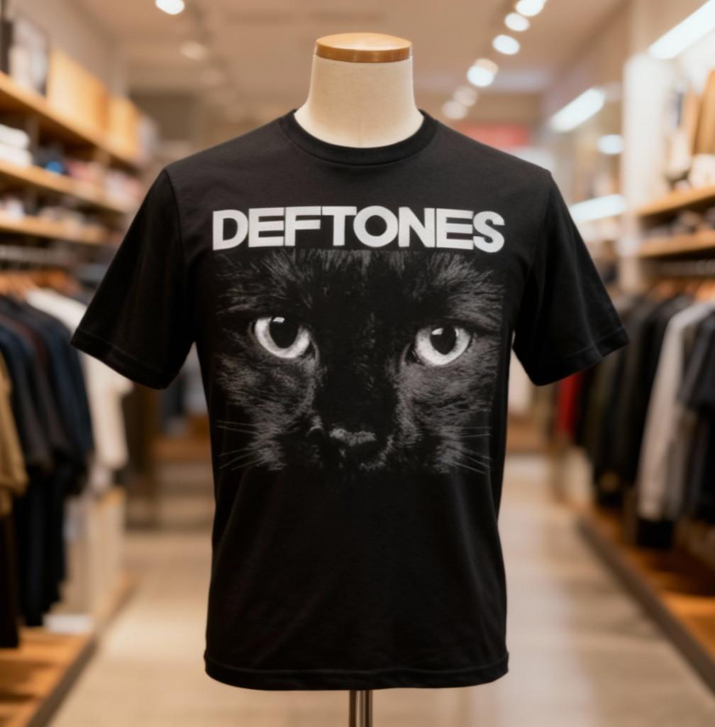 Deftones T-Shirt Sphynx Band, Black Cat Graphic Design NWT
