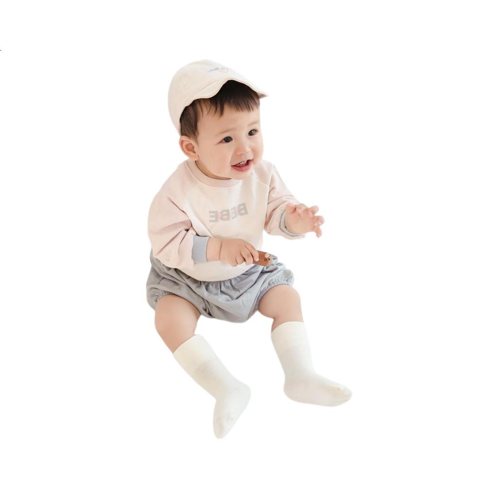 Growth Baby Socks Pure Cotton Class A Spring Autumn Newborn Mid-Calf Antibacterial Seamless Soft Cuff Non-Restrictive Children's Socks