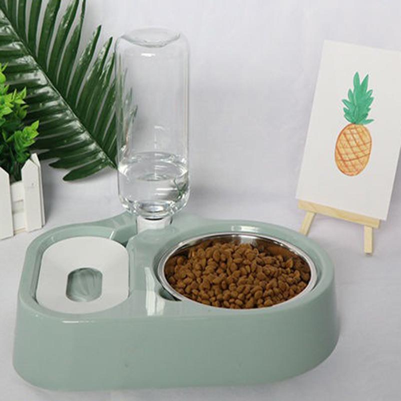 Cat Stainless Steel Bowl for Cat Double Dog Bowl Automatic Water Drinker Food Feeder Dispenser Pet Food Drink