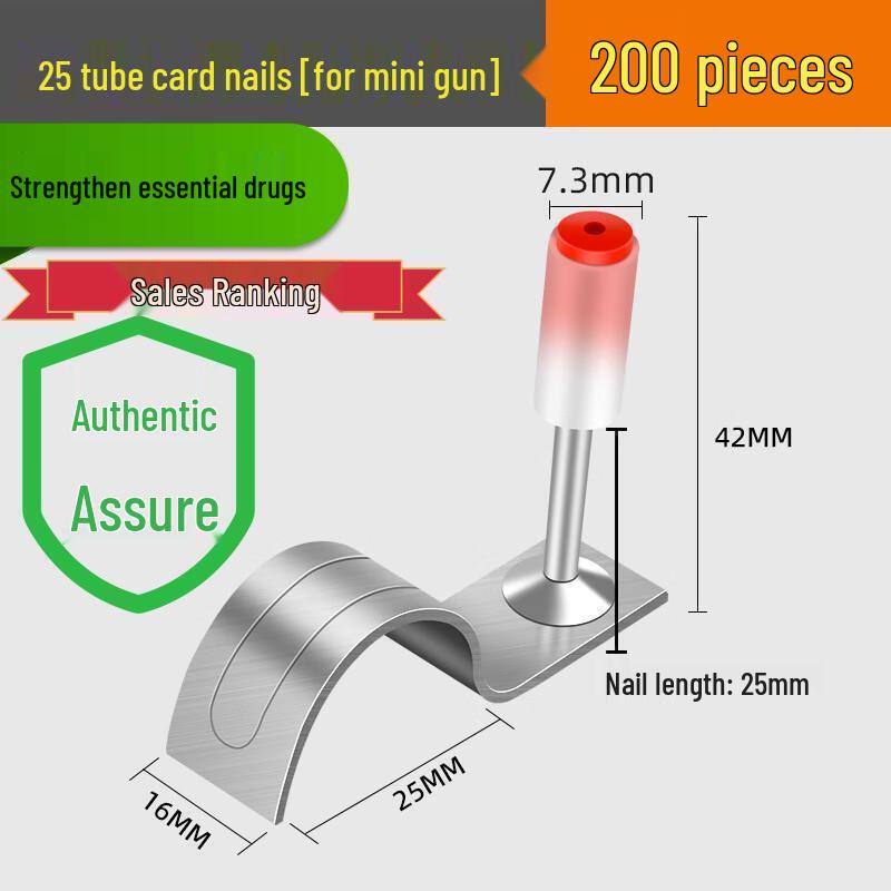 Powder Actuated M8 Ceiling Pipe Clamp Nail Gun with One-Piece Fire Protection Steel Nails