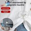 Bowknot Multi-Function Magnetic Clothing Clip Non-hole Alloy Shorten Trouser Clip Waist Buckle Silver Leg Cuff Fixing Pin Scarf
