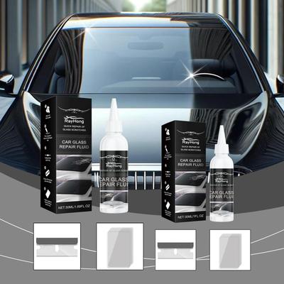 Adhesivo para Reparación de Vidrio Automotriz (50ml) Líquido Nano Reparador de Vidrio Adhesivo de Reparación Rápida para Vidrio Agrietado