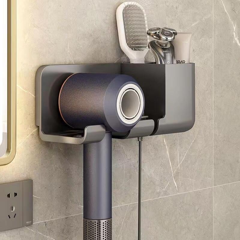 HANDUNYOU No-Drill Hair Dryer Holder with Storage