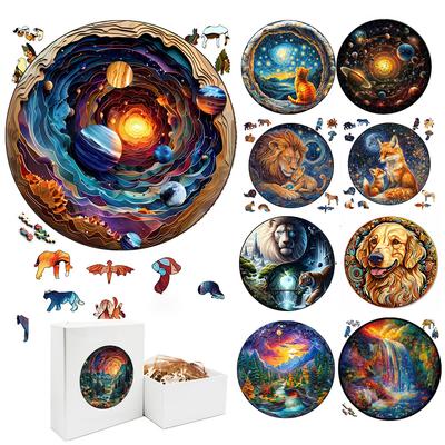 Exquisites 3D Universum Fantasy Holzpuzzle Ideal für Erwachsene Plus Kinder Montessori Spiele Plus Tier Spielzeug Geburtstag Geschenkidee