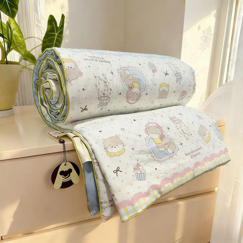 Class A Maternal & Infant Double Layer Summer Gauze Quilt - Cool, Gift Boxed, Air Conditioning Blanket, Dormitory Thin Blanket, 8