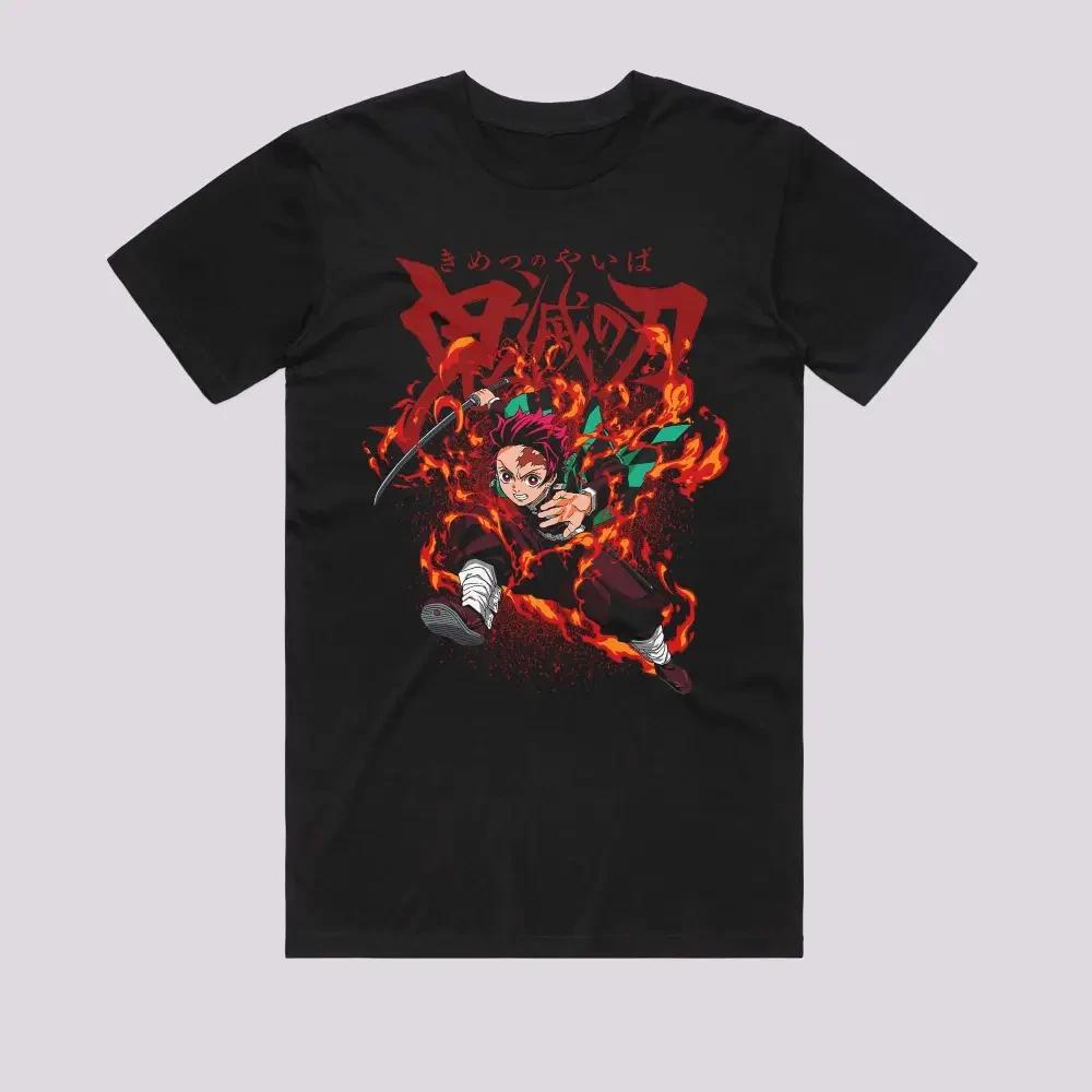 Anime Tanjiro Fire Breathing TShirt Size S4xl Gift For Friends For Kids S