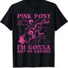 Schwarzes T-Shirt für Damen und Kinder mit Pink Pony Club I'm Gonna Keep on Dancing Grafik Weicher entspannter Schnitt Kurze Ärmel Lässiges Oberteil Retro 80er Jahre inspiriert