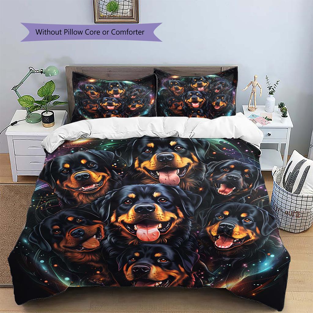 Set Copripiumino Trapuntato con Fantasia Cartone Animato Federa Decorazione per la Casa Regalo di Compleanno (1 * copripiumino + 2 * federa, senza nucleo)