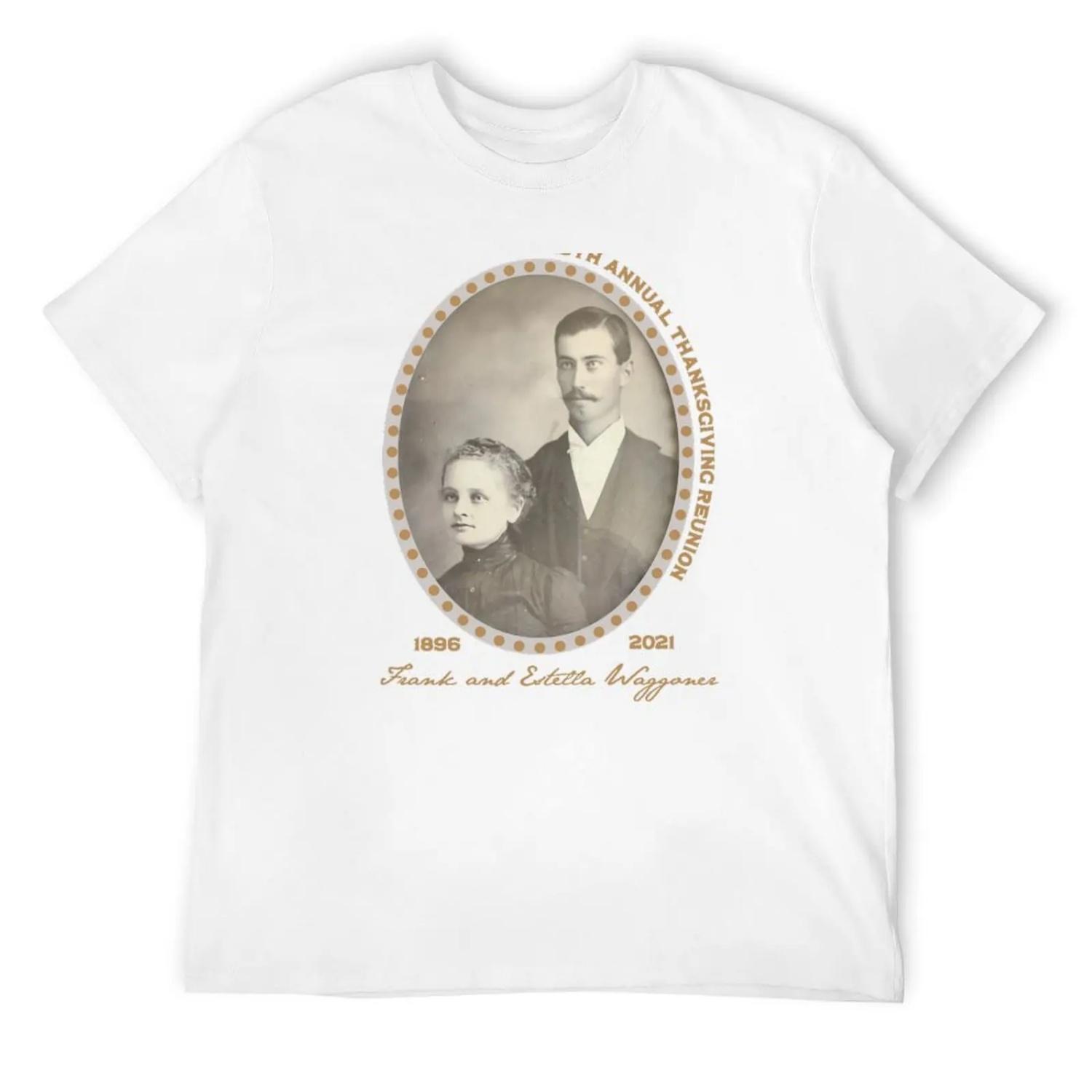 1896 2021 Frank and Estella Waggoner T-Shirt for a boy graphic t shirts customs Funny t-shirt clothing for men XXXXXL белый 1630₽