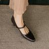 Krazing Pot Sheep Skin Summer Spring Autumn Winter Med Heels Women Round Toe Mary Janes Shallow Pumps