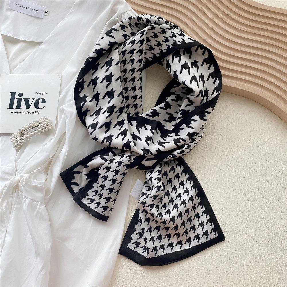 Silk Scarf for Women - Elegant Spring & Autumn Design, Lightweight & Fashionable