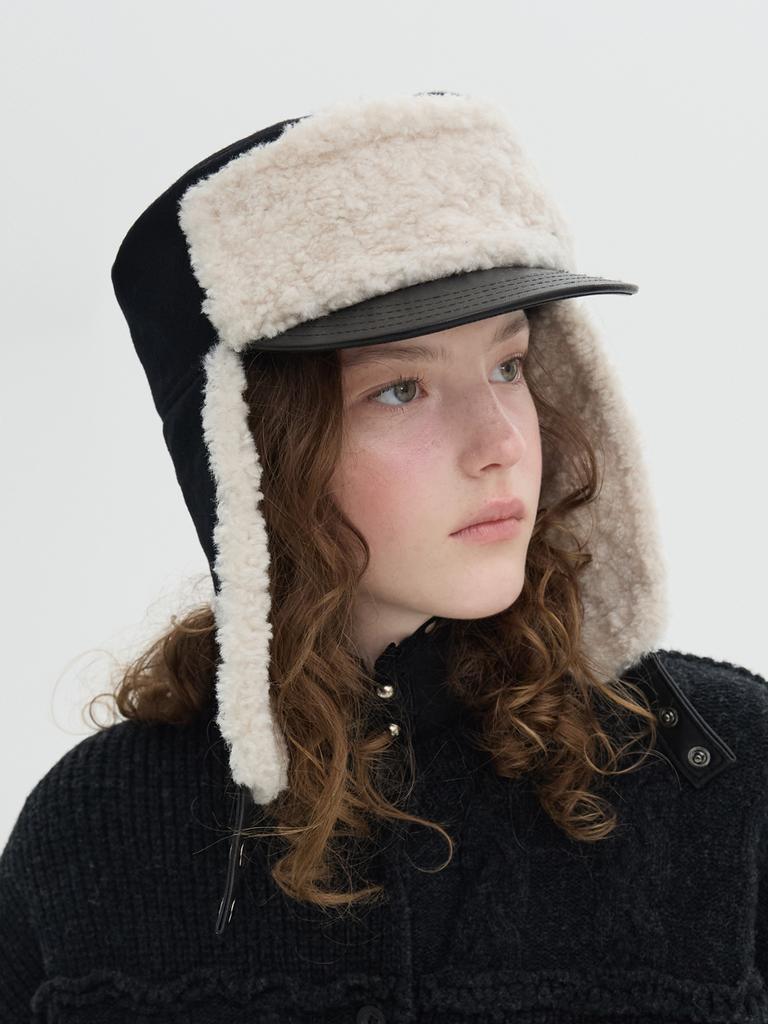 Beulaunhaes Lambskin Detail Trooper Cap