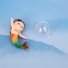 Mermaid Figurine Fish Tank Ornament Cartoon Shape Adorable Appearance Eco-friendly Mini Aquarium Floating Decor Accessories