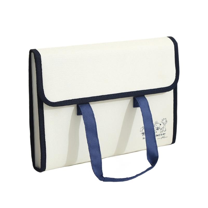 Folder Organowy A4 Folder na Dokumenty z Etykietami Folder Plikowy Organizery na Dokumenty Torba do Przechowywania Dokumentów dla Ucznia