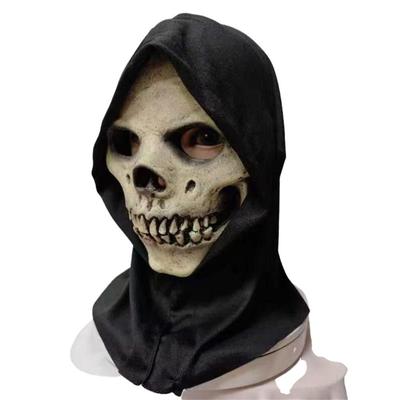 Halloweenský černý turban lebka maska