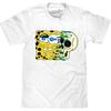 Tee Luv Men's Spongebob Squarepants Cartoon Skull Shirt