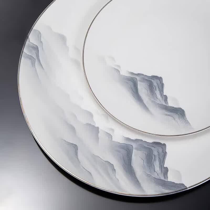 ZLIII New Chinese Style Landscape Ceramic Dinnerware Set
