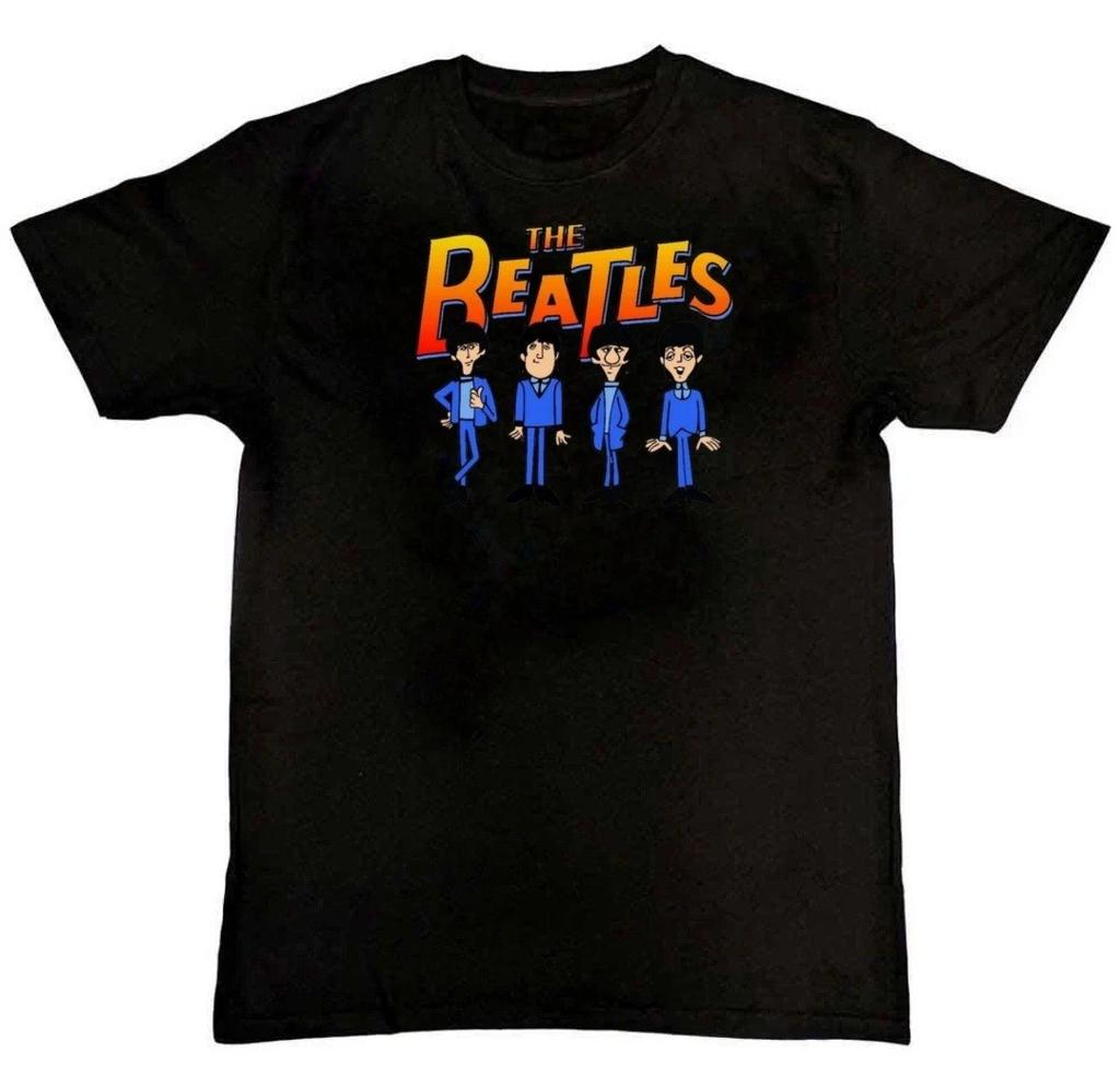 THE BEATLES SATURDAY MORNING CARTOON Graphic Mens 100% Cotton T-shirt Mens Tees Top