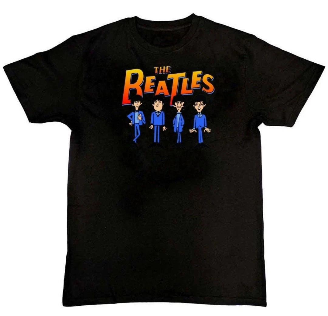THE BEATLES SATURDAY MORNING CARTOON Graphic Mens 100% Cotton T-shirt Mens Tees Top M