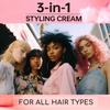 3-in-1 STYLING CREAM-Smooths Styled Hair, Preps Shiny Blowouts and Defined Curls-Suitable for All Hair Types,200ml
