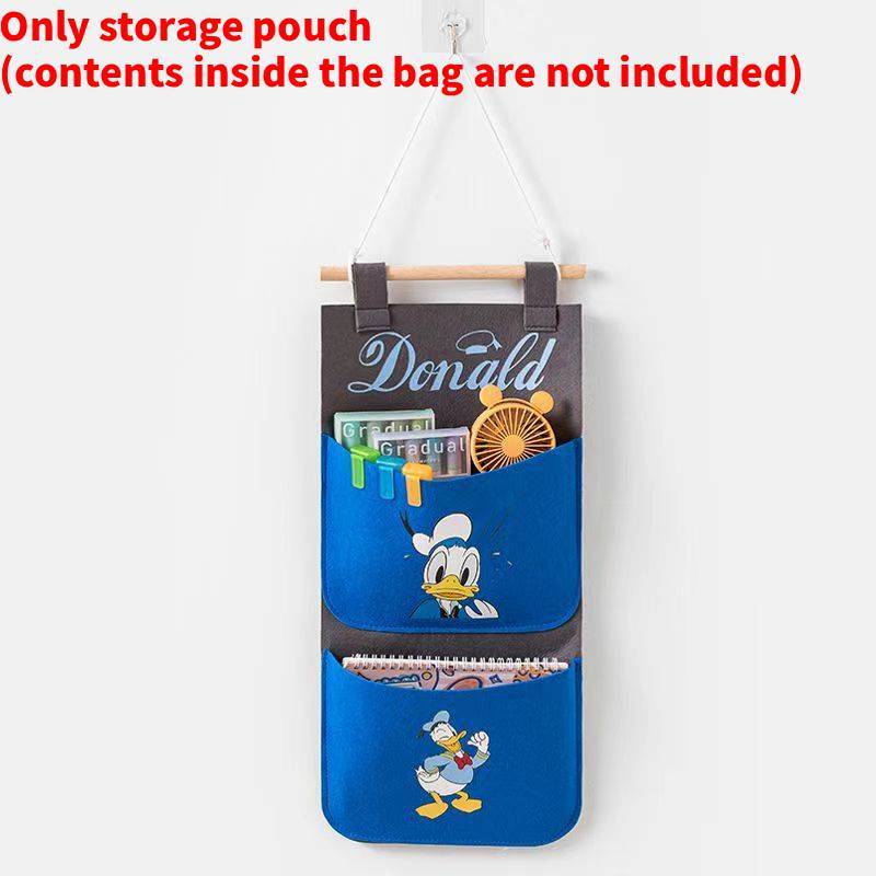 Mickey Mouse Felt Wall Organizer With Multiple Pockets For Kids Room Storage