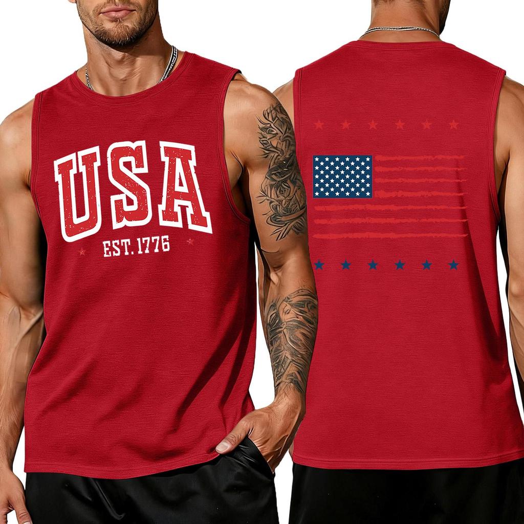 Herren Hemden 4. Juli USA Muskel Tanktops Patriotische Tanktops