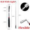Teleskopisk Justerbart Magnetisk Oppsamlingsverktøy Magnetisk Teleskopisk Magnetgrep Lang Penn Teleskopisk Magnetpinne med LED-lys