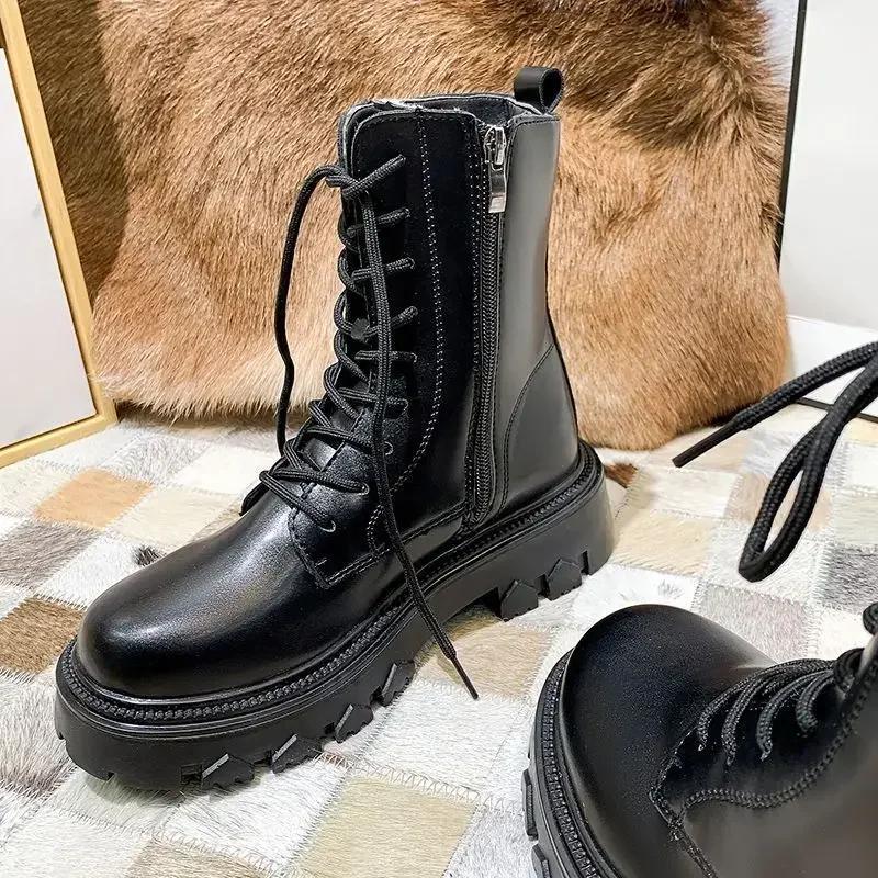 Fashion Winter Snow Boots Female 2024 New Waterproof Cotton Shoes Women's Thickened Snow Padded Women Boots Platform Heels Ankle Boots