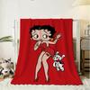 B-BeTTy-CuTe-Boop Throw Soft Flannel Throw Blanket, Lightweight Breathable Summer Nap Blanket For Sofa Home Travel Cozy Decor