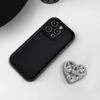 Applicable to Apple 17promax mobile phone case flash diamond love bracket simple 16 Apple 15/14 women's 12 new 16e