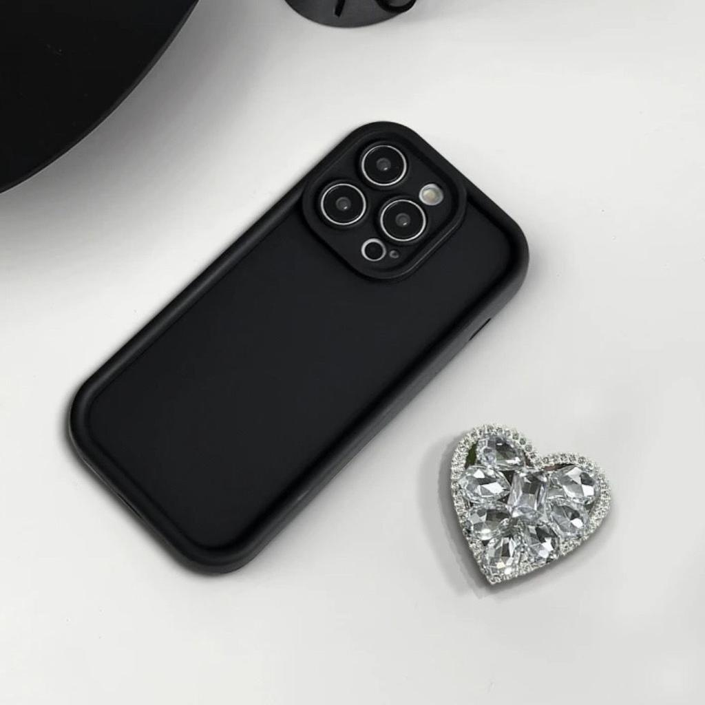 Applicable to Apple 17promax mobile phone case flash diamond love bracket simple 16 Apple 15/14 women's 12 new 16e