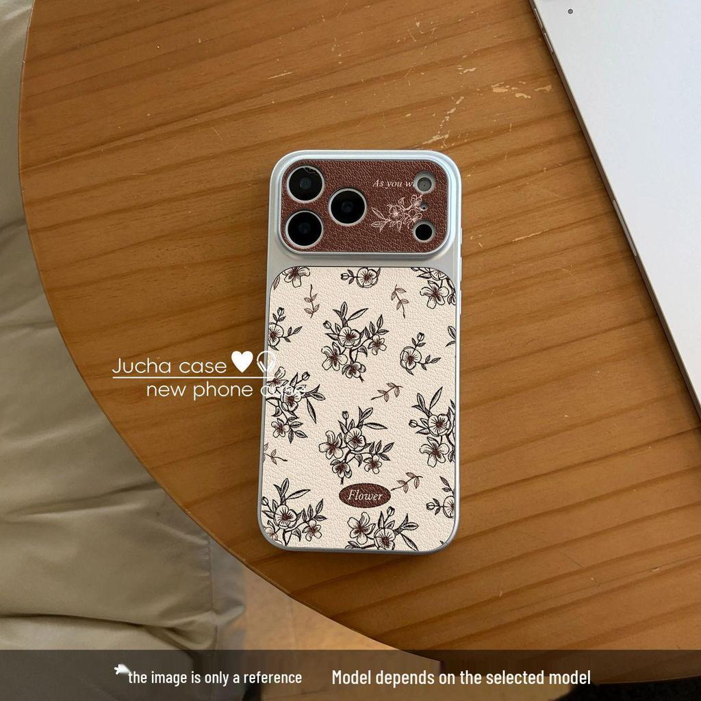 Compatible Apple iPhone 17 Pro Full-Coverage Case: Anti-Drop, Stylish Retro Flowers for iPhone 16, 15 & 14