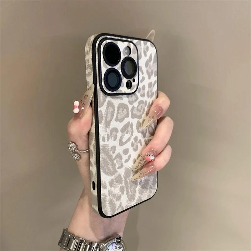 Luxury Leopard Print Phone Case For For Iphone 11 12 13 14 15 16 Pro Max Plus Bumber Back Cases Cover