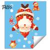 Durable PVC Window Film for Holidays Santa Claus Christmas Static Clings, Glass Stickers with Snowflake Bear Festive Wall Art Party Bell Patterns,