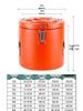 HANCHIAN 304 Stainless Steel Double-Layer Insulated Commercial Transport Barrel