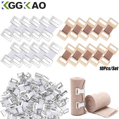 10Pcs Elastic Bandage Clips Stretch Metal Clasps Replaceable Fastener For Various Bandages Wraps Secure Hold Durable