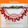 Christmas Tree Decorations With Red Bow And Ball Garland For Holiday Home Decor