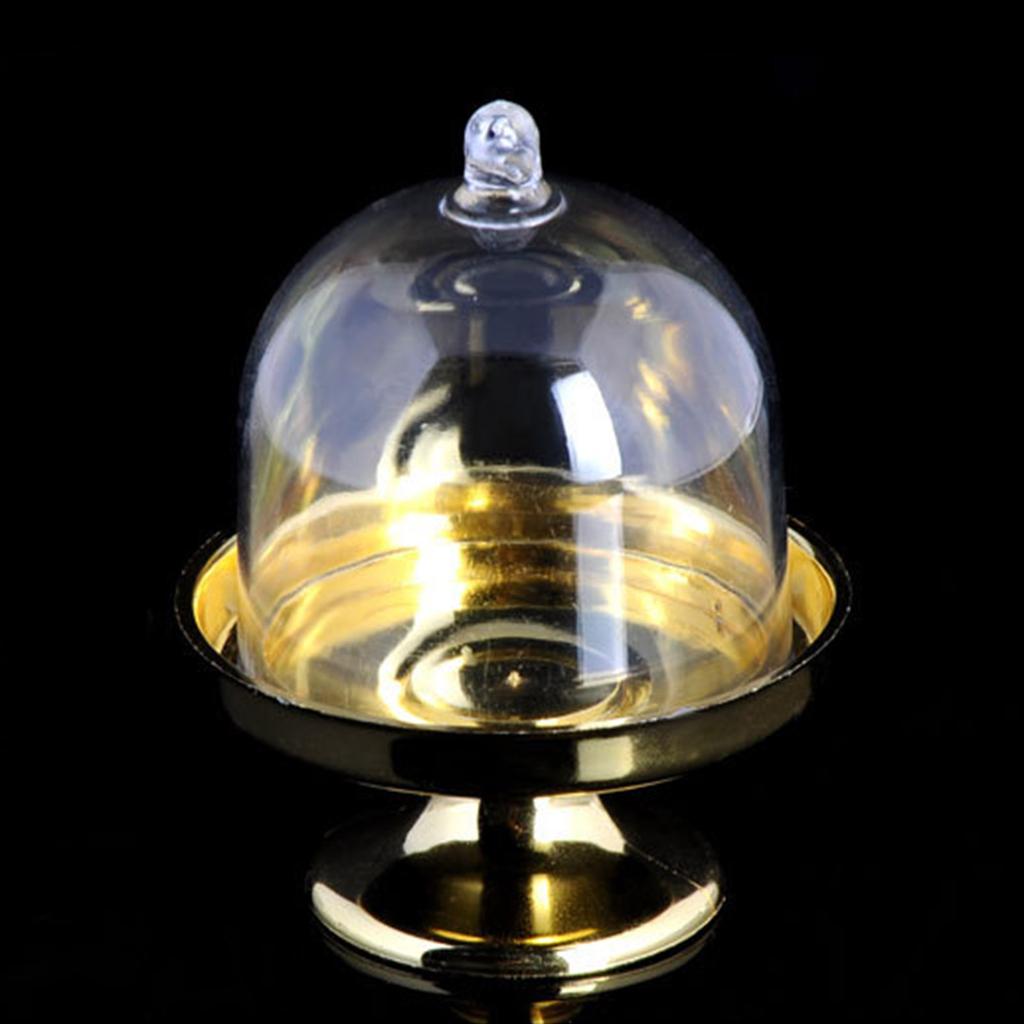 Versatile Dessert Display Plate Set 12pcs Mini Cake Stand with Dome Cover Plating Candy Holder Fashionable &Personalized