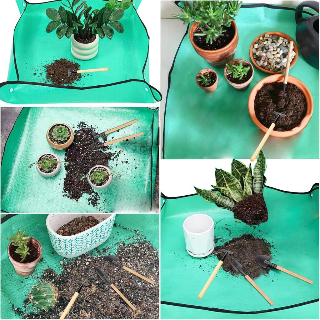 1pcs Planting Mat 50cm-100cm Gardening Potting Pad Foldable Garden Plant Flower Pot Transplanting Waterproof Mats