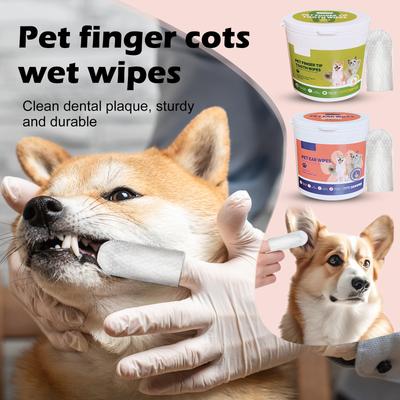 Dog Care Wipes - Wipes , Cat And Dog Cleaning Finger Wipes | Comfortable Dog Brushing Wipes Set, Long-Lasting, For Small Dogs And Cats60ml