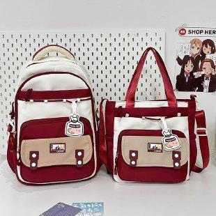 School Season Junior High School Student Schoolbag Female High School Student Large Capacity Backpack Student Casual Contrasting Color Backpack
