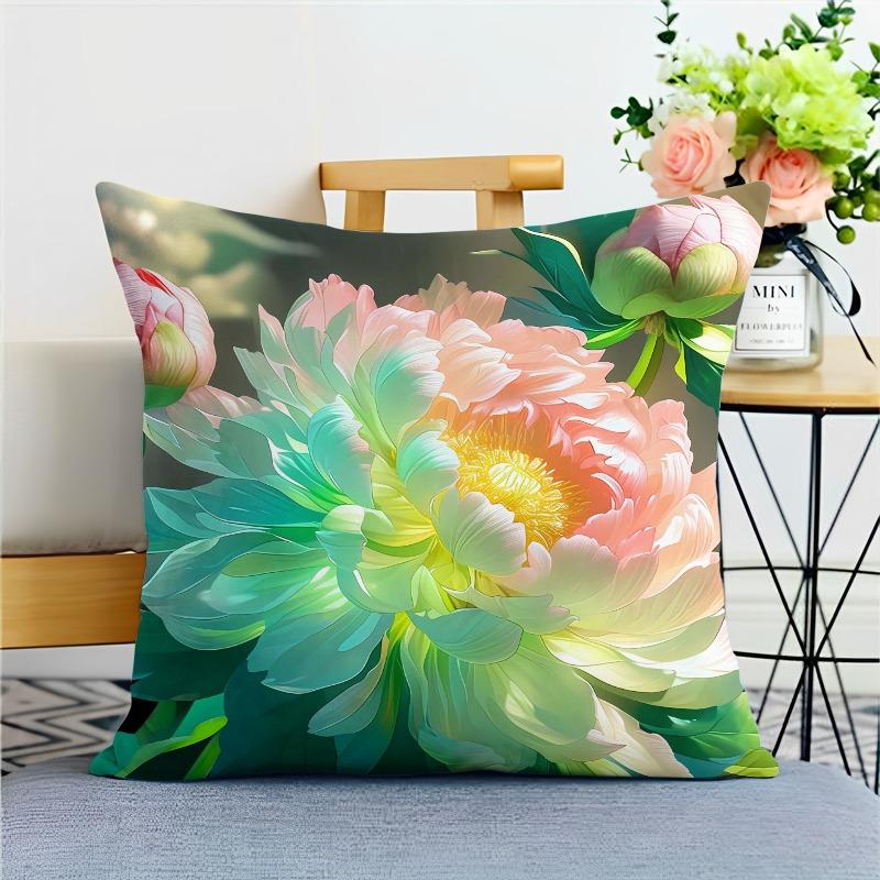 Beautiful Flower Pillowcase საერთო საცხოვრებლის დეკორაცია ოფისი მისაღები ოთახი სახლის ბალიშის ქეისი