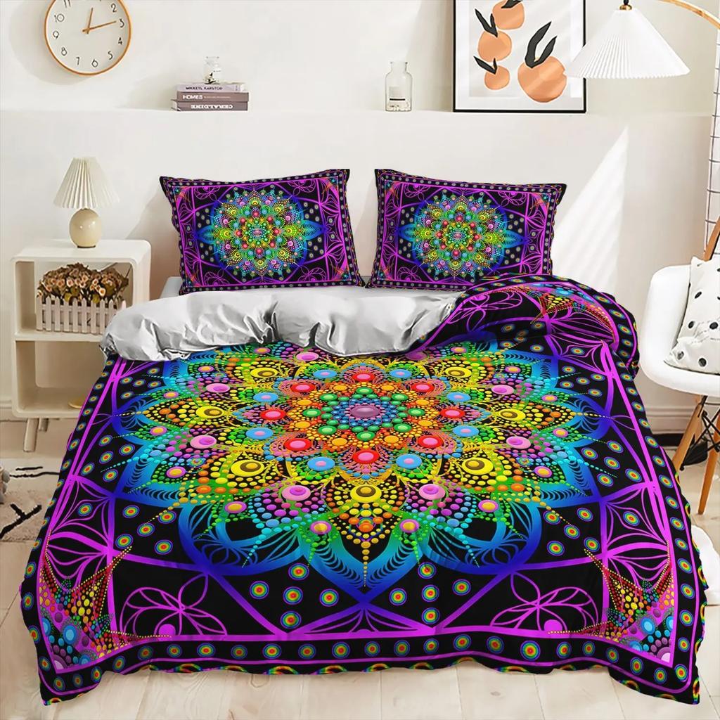 Boho Mandala 3D Fashion Comfortable Duvet Quilt Cover Pillowcase Bedding Set Children Bedroom Decoration Home Textile