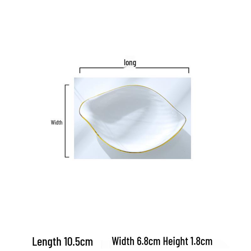 Europejski zestaw ceramicznych naczyń na przyprawy i sosy ze złotym rantem