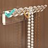 8 Hooks Jewelry Display Rack Wall Hanger Transparent Jewelry Hanging Hooks Plastic Adhesive Paste Organizer Box