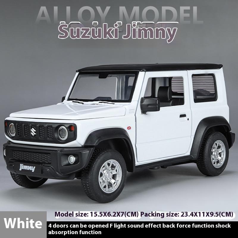 1/24 Scale Suzuki Jimny Alloy Off Road Diecast Model Hight Simulation Sond Light Pull Back Toy Decorative Trendy Ornaments Gifts
