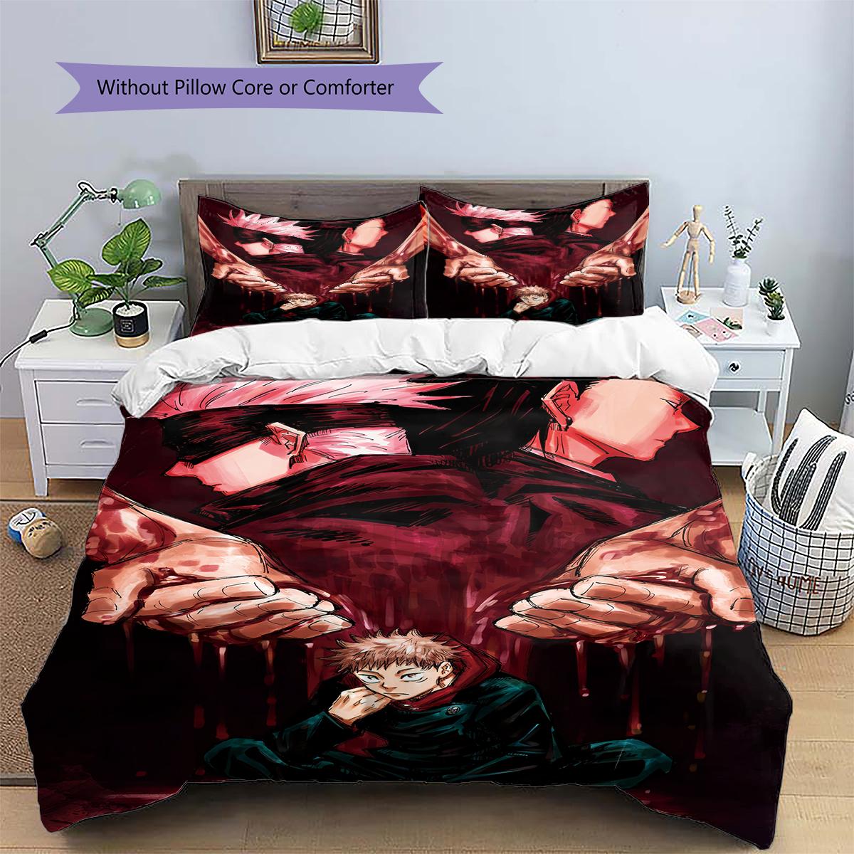 

Jujutsu Kaisen Main Characters Bedding Set Duvet Cover Pillowcase No Filler, Soft Home Bedroom Decor, Perfect Gift for Fans.chl 135x200cm
