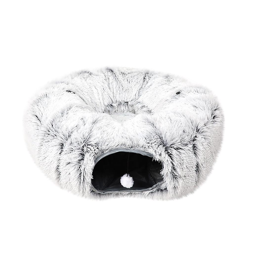 Cat Tunnel Bed Pet Playground Toy Soft Plush Material Full Moon Shape Suitable For Small Cats