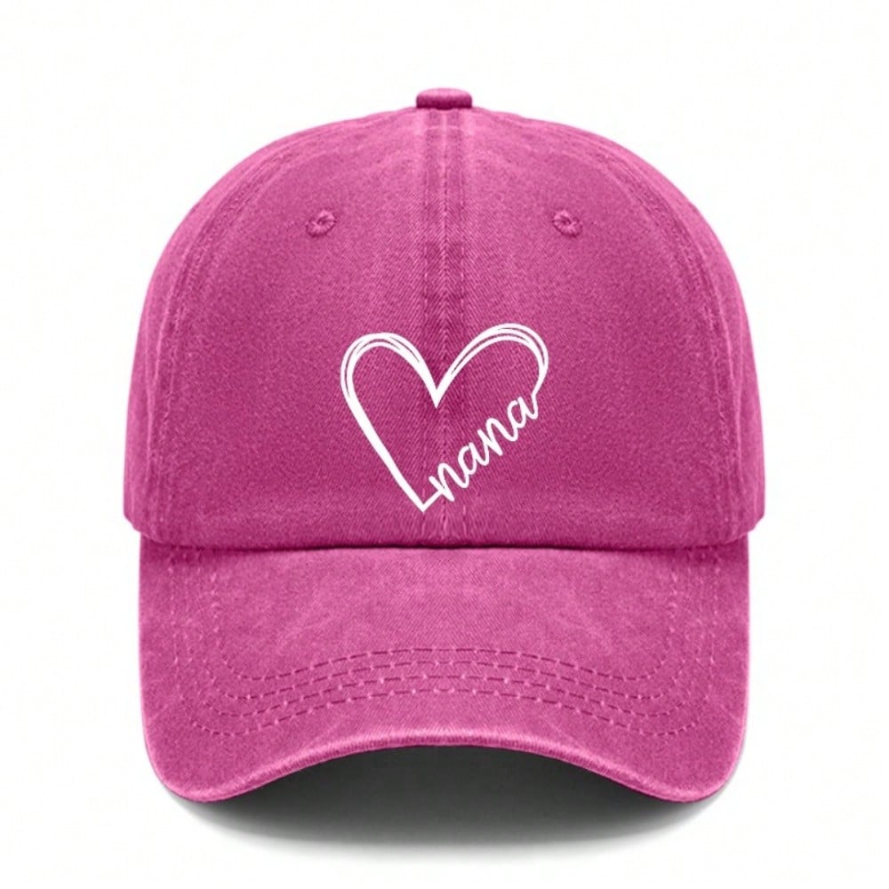 Unisex Nana Print Baseball Cap | Soft Fabric Adjustable Curved Brim Casual Streetwear Baseball Hat For Mother's Day Gift